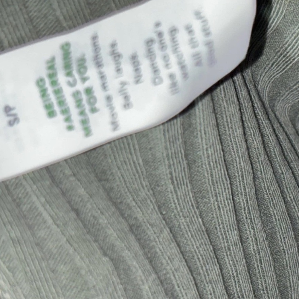 Aerie Ribbed Olive Cardigan - Picture 9 of 9
